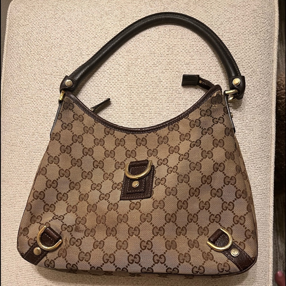 Gucci GG Monogram Canvas Hobo Shoulder Bag